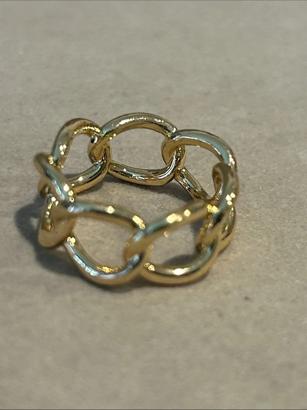 Gold Link Chain Ring - Women Jewelry